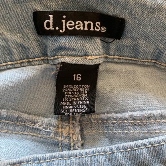d.jeans Recycled Denim High Waist Cuffed Girlfriend Ankle Size 16 NWT - Picture 13 of 14